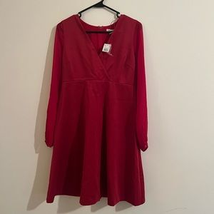 Motherhood maternity A-line red dress